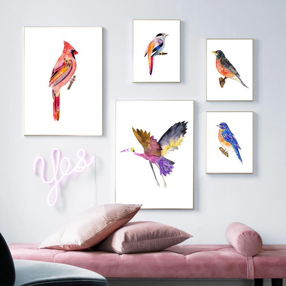 Toucan Watercolor Tropical Rain Forest  Wall Art Canvas Painting Nordic Toucan Posters And Print Picture Living Room Home Decor