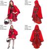 Elegant Gothic Red Riding Hood Cape Costume With Lace Up Details For Women And Girls