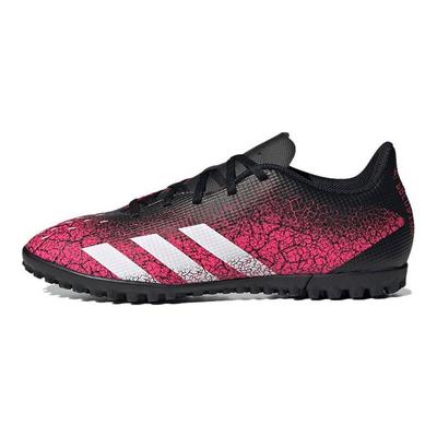 Predator Freak.4 Round Toe Lace-Up Low Top TF (Rubber Studs) Slip-Resistant Durable Soccer Shoes Men Soccer Shoes Black FW7525