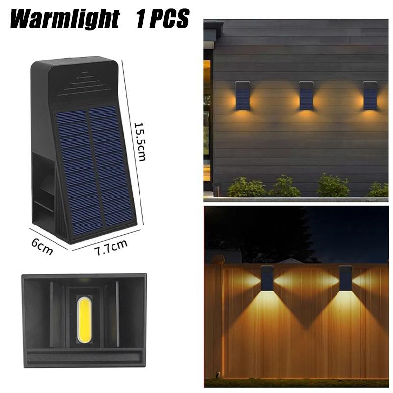 Solar Wall Lights Outdoor Warm/White Solar Powered Lamps Up And Down Adjustable Angle Lighting  Garden Landscape Balcony Patio
