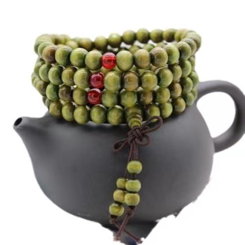 6mm Natural Sandalwood Buddhist Buddha Meditation 108 Beads Wood Prayer Bead Mala Bracelet Women Men Jewelry
