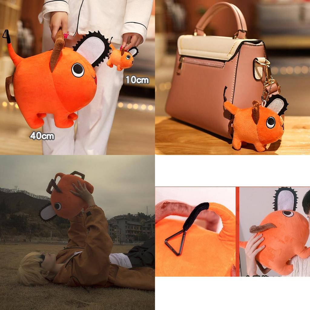 Chainsaw Man Pochita Plüschtier Stoffpuppe für alle Altersgruppen Weich Quetschbar Ungiftige Materialien Geburtstags-Weihnachtsgeschenk