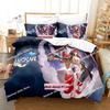 Kawaii Honkai Star Rail Bedding Set Printed Bed Set With Pillowcase Duvet Cover Single Double Queen King Size Adult Kid Bedroom
