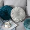 35cm Decorative Round Velvet Pleated Throw Pillows Couch Cushion Floor Pillow Vintage Pumpkin Throw Pillows For Sofa Chair Bed