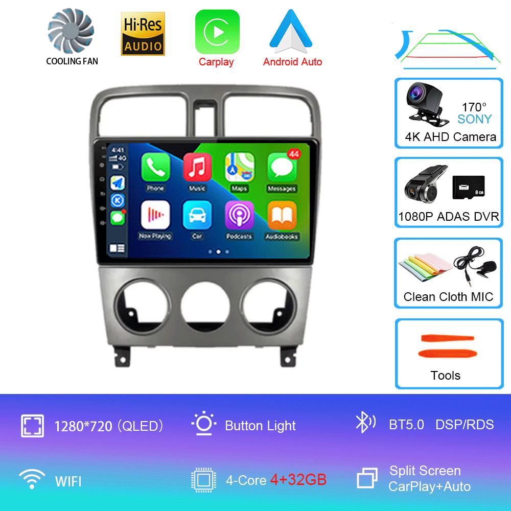 For Subaru Forester SG 2002 - 2008 Car Radio Android 14 Carplay Auto 2K Screen Multimedia Player DSP Autoradio Stereo Head Unit