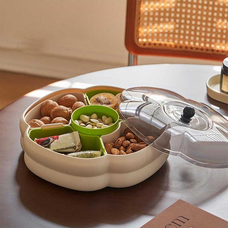 Snack Platter Divided Serving Platter Kitchen Decor Divided Serving Bowls 5 Compartments Removable Dishes for Home Business