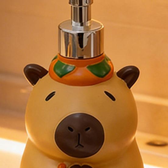Cartoon Capybara Soap Dispenser Refillable Hand Soap Shampoo Shower Gel Facial Cleanser Container Bathroom Empty Press Pump Bottle