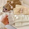Knitted Leg Warmer Pom Pom Decor Long Stockings Cute Winter Warm Socks  Cold Weather