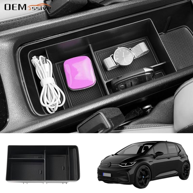 

Car Parts Central Armrest Storage Box Center Console Organizer Tray Pallet Holder For VW ID3 ID.3 2024 2025