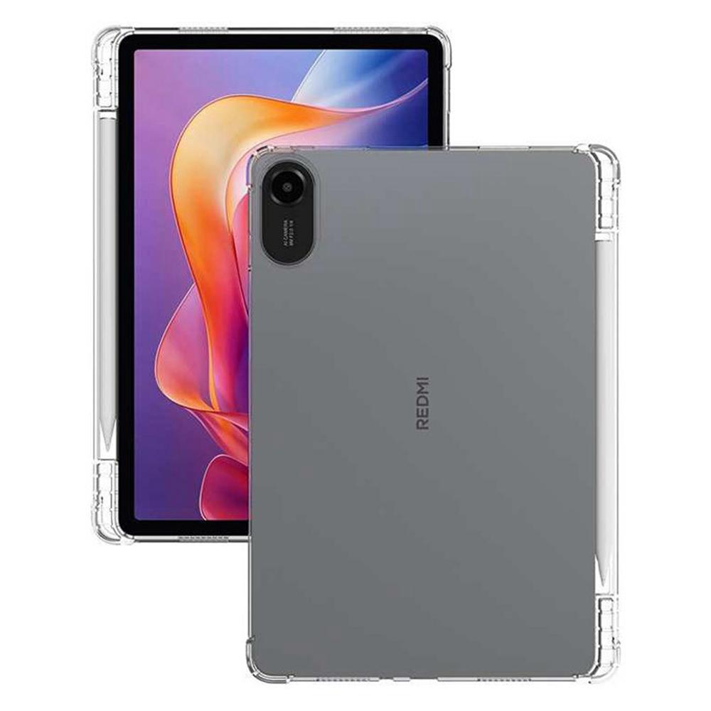 For Xiaomi Redmi Pad 2 Case Reinforced Four Corner Anti-Drop Clear TPU Tablet Cover with Pen Slot