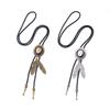 Country Style Bolo Tie Feathe Cowboy Jazz Hat Necktie Necklace Costume Accessory