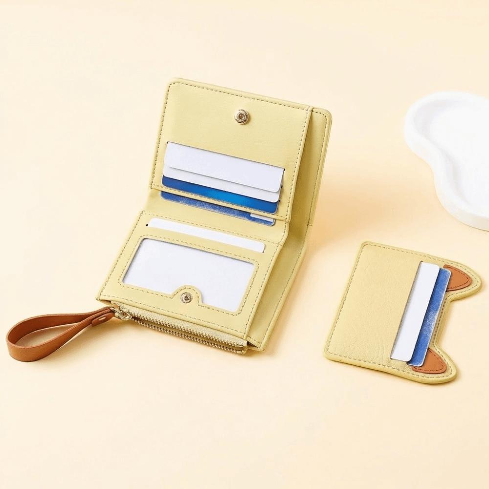 Multi Card Position Cat Wallet Zipper Student Card Coin Purse Portable Cartoon Wallet  Girls