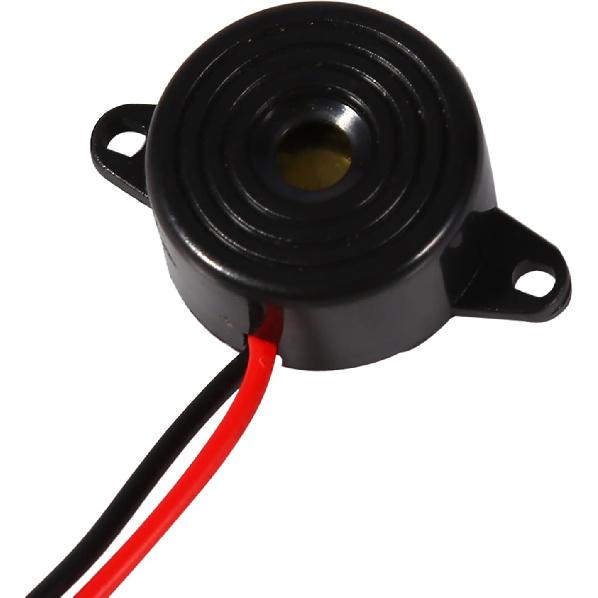Alarm Buzzer, 3-24V Piezo Electronic Tone Buzzer Alarm Continuous Sound Cable Length 100mm Electronic Buzzer Alarm for Computers Printers
