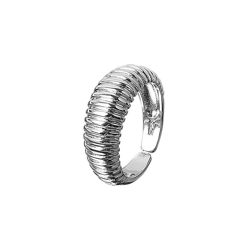 Real 925 Sterling Silver Rings For Women Vintage Strips Gold Color Engagement Rings Silver 925 Jewelry Anillos Mujer
