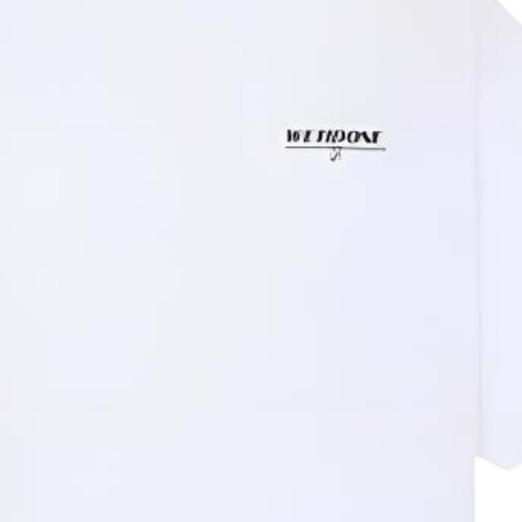 WE11DONE Comfortable Minimalist Logo Letter Round Neck Short Sleeve T-Shirt Unisex Tops WD-TT1-26-920-U-WH