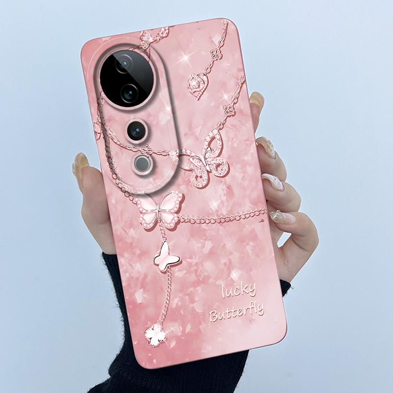 For Vivo V40 Case Vivo V40 Pro V40e Phone Case Vivo iQOO Z9S 5G Fashion Simplicity Flower Shockproof Shell Protection Back Cover