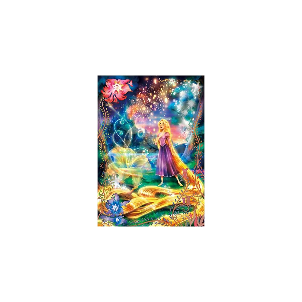 

Tenyo Disney Tangled Puzzle 108 Pieces Glow-in-the-Dark with Glue and Card 18.2x25.7cm