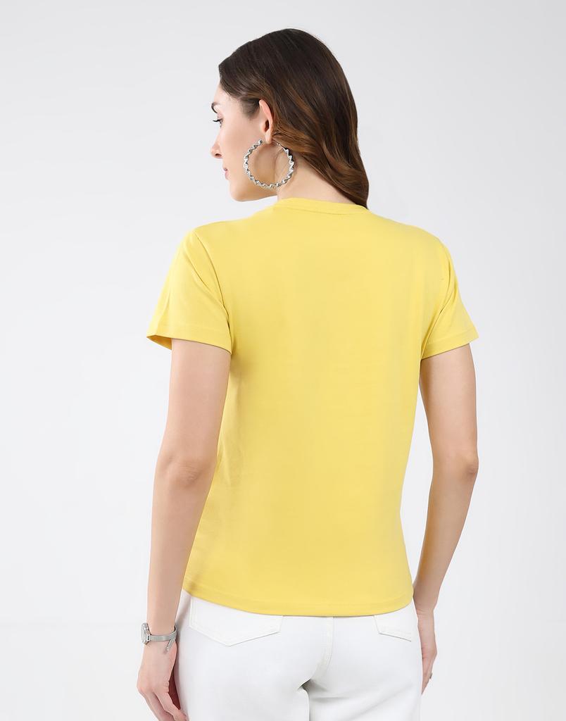 Monte Carlo Women's Round Neck Half Sleeve Top