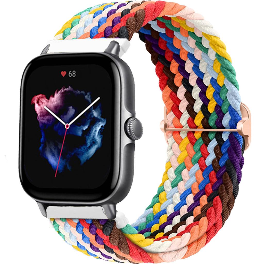 Braided Solo Loop Band For Amazfit Bip 6 5 GTS/4/2/2e/3/GTS2 Mini/20mm 22mm Watch Bracelet Correa Amazfit GTR/4/2/3/47/Pro Strap