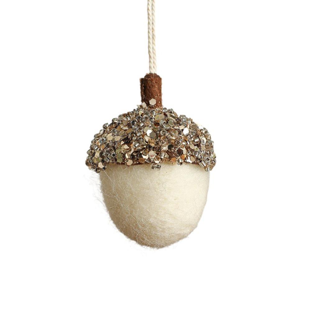 3pcs Cute Acorn Balls Multifunction Xmas Tree Pendant Crafts Wool Felt  Window
