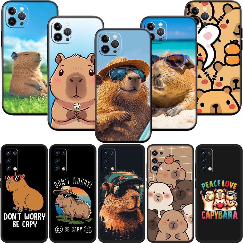 LO19 Cartoon Wasserschwein Softshell Handyhülle für Redmi Note 8 9 Pro Max 9S 9T 9C NFC 8T 8A 10A A4