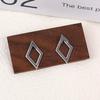 One Pair Simple Geometric Line Design Stud Earrings for Women, Zinc Alloy Fashion Ear Studs, Versatile Iron Art, for Daily & Party Wear