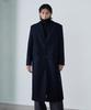 Tony Lawrence Oversized Maxi Wool Single Coat Dark Navy