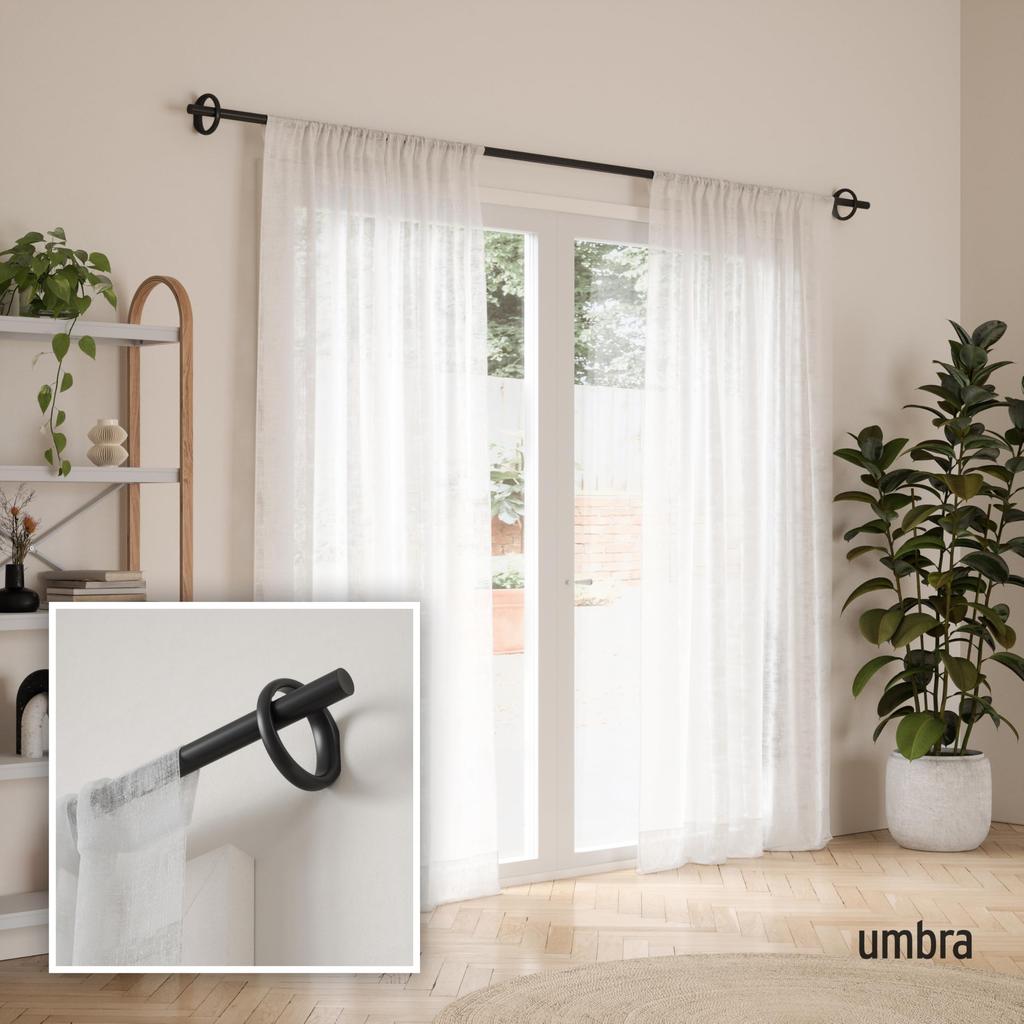 UMBRA Ringlet Curtain Rod, 107-305cm, Matte Black