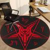 1pc Baphomet Symbol Office Round Area Rug, Under Office Chairs Bedroom Living Room Home Decor, Room Deco, Available In Various Sizes