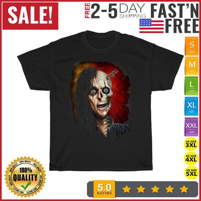 Alice Cooper – Trashed Redux Maglietta Vintage Uomo Moda 2023 Donna T-shirt NUOVA