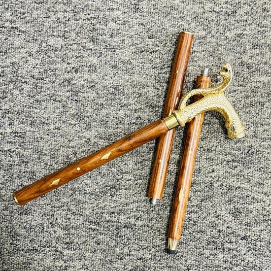 Working Style Antique Cobra Head Handle Wooden Walking Stick Cane London Seller Birthday Gift