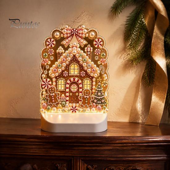 Festive Atmosphere Party Decor Christmas Pearl Light Ornaments for Holiday Home Decor, Acrylic LED Decorative Gifts Friends Lamp with Soft Glow
