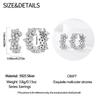 Snowflake Zircon Earrings Star Petal 925 Sterling Silver Women Zircon Ear Studs Sparkling Pave Hoop Earring Jewelry Gift