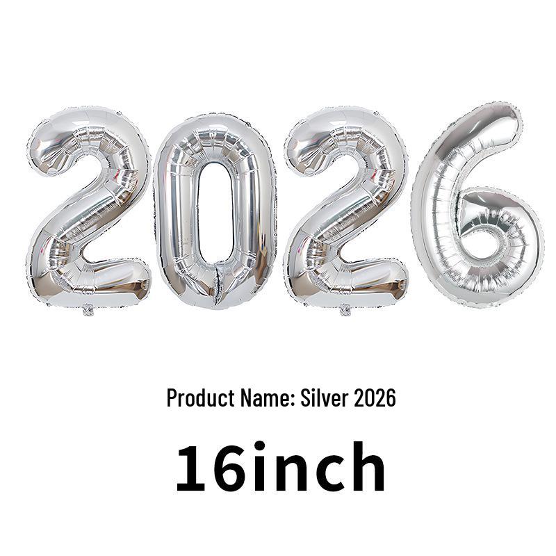 2026 Large Foil Number Balloons Set: 32'' & 40'' for New Year's Celebrations