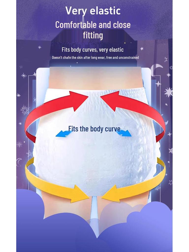 Premium Adult Pull-Up Diaper Pants: Dry, Breathable, Comfortable Fit with High Absorption