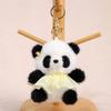 Cute Panda Fairy Plush Doll Keyring With Dresses And Floral Decor For Bag Decor