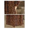 DIMANAF Kobiety Plus Size Jesienna Sukienka z Długim Rękawem Luźna Casualowa Oversize Maxi Vintage Bawełniana Lniana Sukienka w Kwiaty 2025