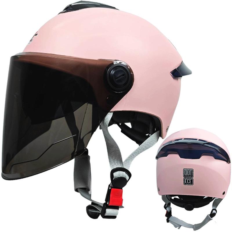 Anti-fog Dual Lens Electric Car Helmet for Men and Women All Seasons Universal Half Helmet