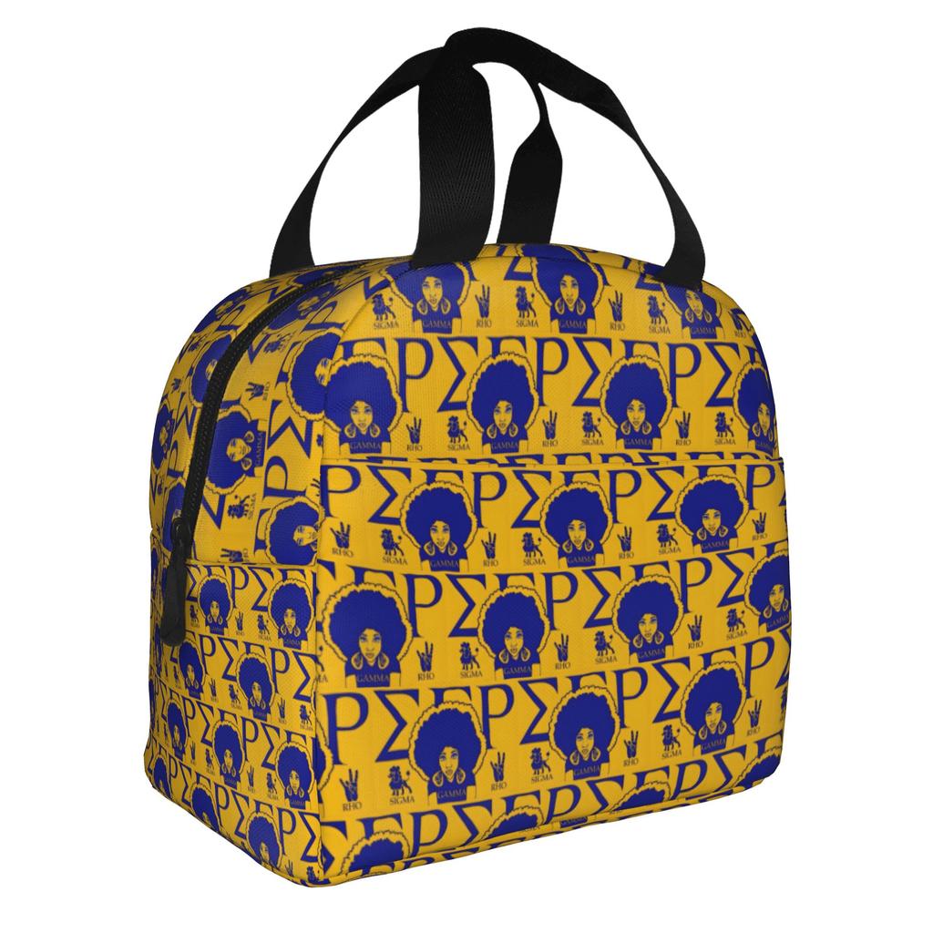 SGRHO1922 Sigma Gamma Rho Insulated Lunch Bag for School Office African American Sorority Portable Cooler Thermal Bento Box