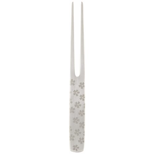 Todai Stainless Steel Kanzashi Pick Fork, Cherry Blossom Design, Set of 6, Made In Japan