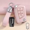 Leather Shell Key Fob Case Cover For Toyota Auris Corolla Reiz Avensis Verso Yaris Aygo Rav4 Scion TC IM 2015 2016 Keychain Bag