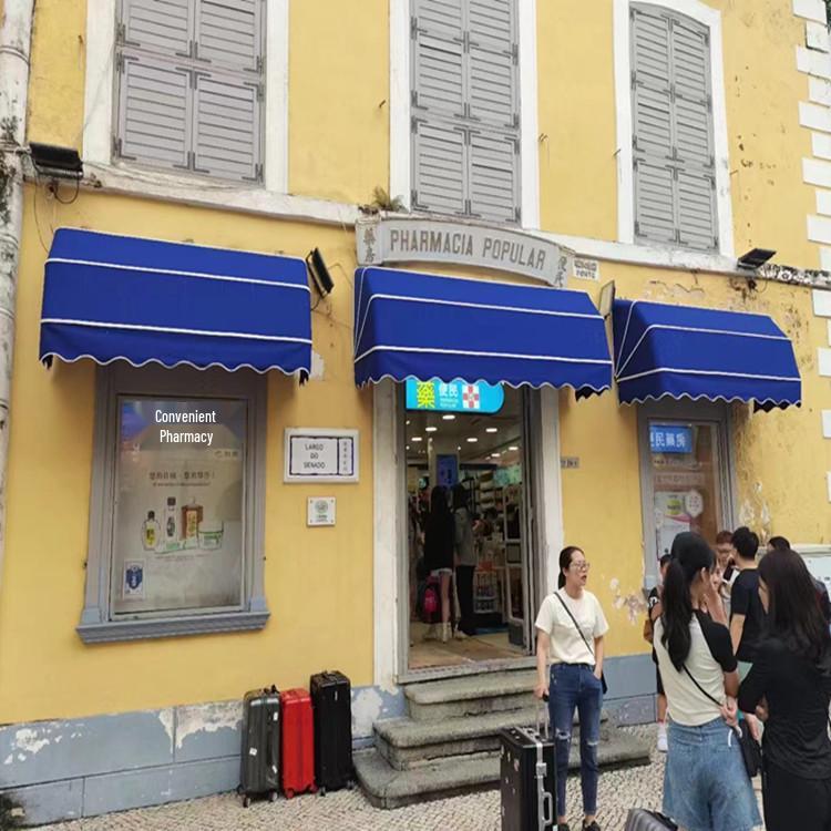 French Curved Trapezoidal Sunshade Awning for Doors and Windows