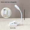 1Pc Portable LED Clip-on Reading Light, Three Color Temperatures, Long Press To Adjust Brightness, White Shell