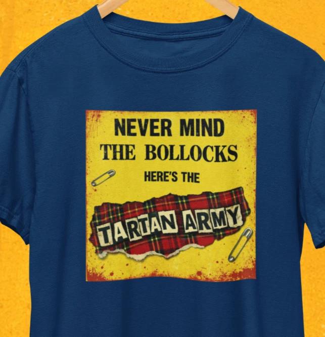 Scotland Never Mind Bollocks T-Shirt /Tartan Army Punk Rock Vintage WC26 Tee M