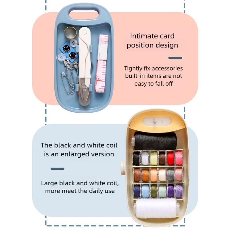1 Box of DIY Sewing Kit Adult Portable Sewing Kit Plastic Sewing Box Sewing Kit Sewing Accessories and Art Supplies