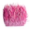 10 Meter Fluffy Rooster Feather Ribbion Fringe 8-13CM Tassless Crafts Dress Decoration Natural Colored Chicken Plumes Accessories