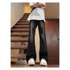 American street washed old ripped jeans men's spring and autumn straight loose European and American high street vibe wind long pants
