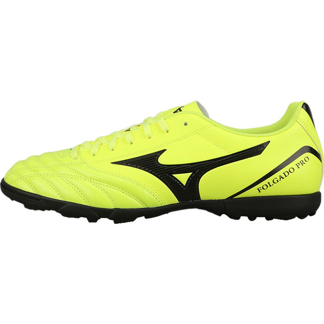 Mizuno Folgado AS Mid-Tier TF Shock Absorbing Non-Slip Soccer Cleats Men Yellow Black P1GD239312 43