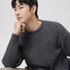 Mark Fairwhale Men's Cable Knit Round Neck Sweater