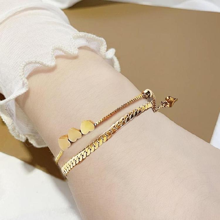 Bracelet Élégant Pendentif Cœur Bracelet Quotidien Bracelet de Soirée Bracelet à Chaîne Moderne Parfait pour Diverses Occasions